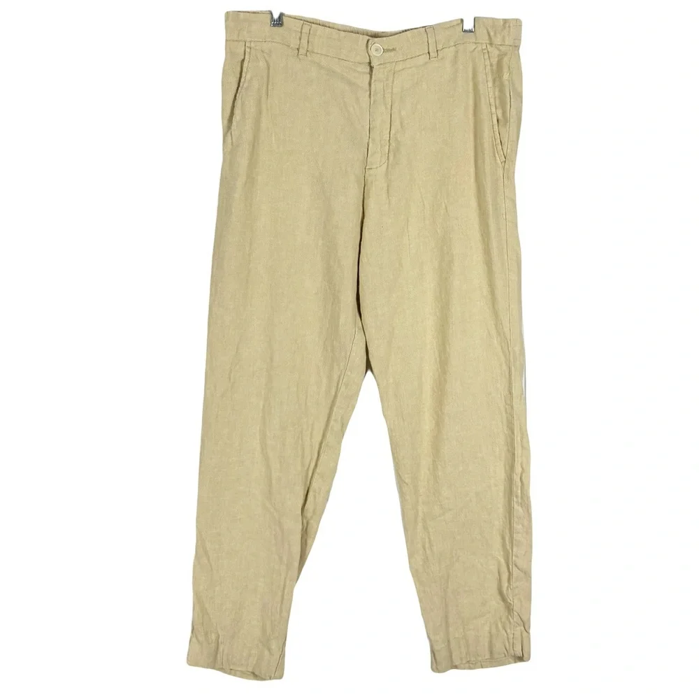 Porter Ash Linen Pants 34 Resort Beach Preppy Summer Casual Comfort Lightweight